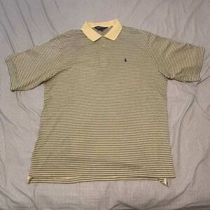 Polo Golf Ralph Lauren Striped Polo Shirt Men's XL Pima‎ Cotton